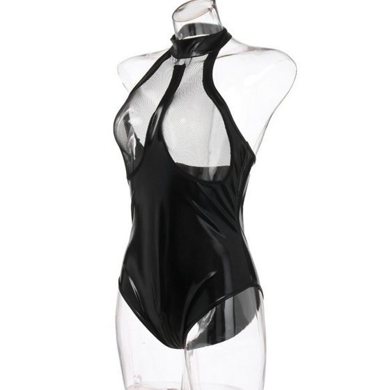 Jumpsuit  Womens Sexy Underwear Plus Size Leather Mesh Lingerie Underwear Bodysuit Sleepwear Bodystocking Drop Shipping - Image 6
